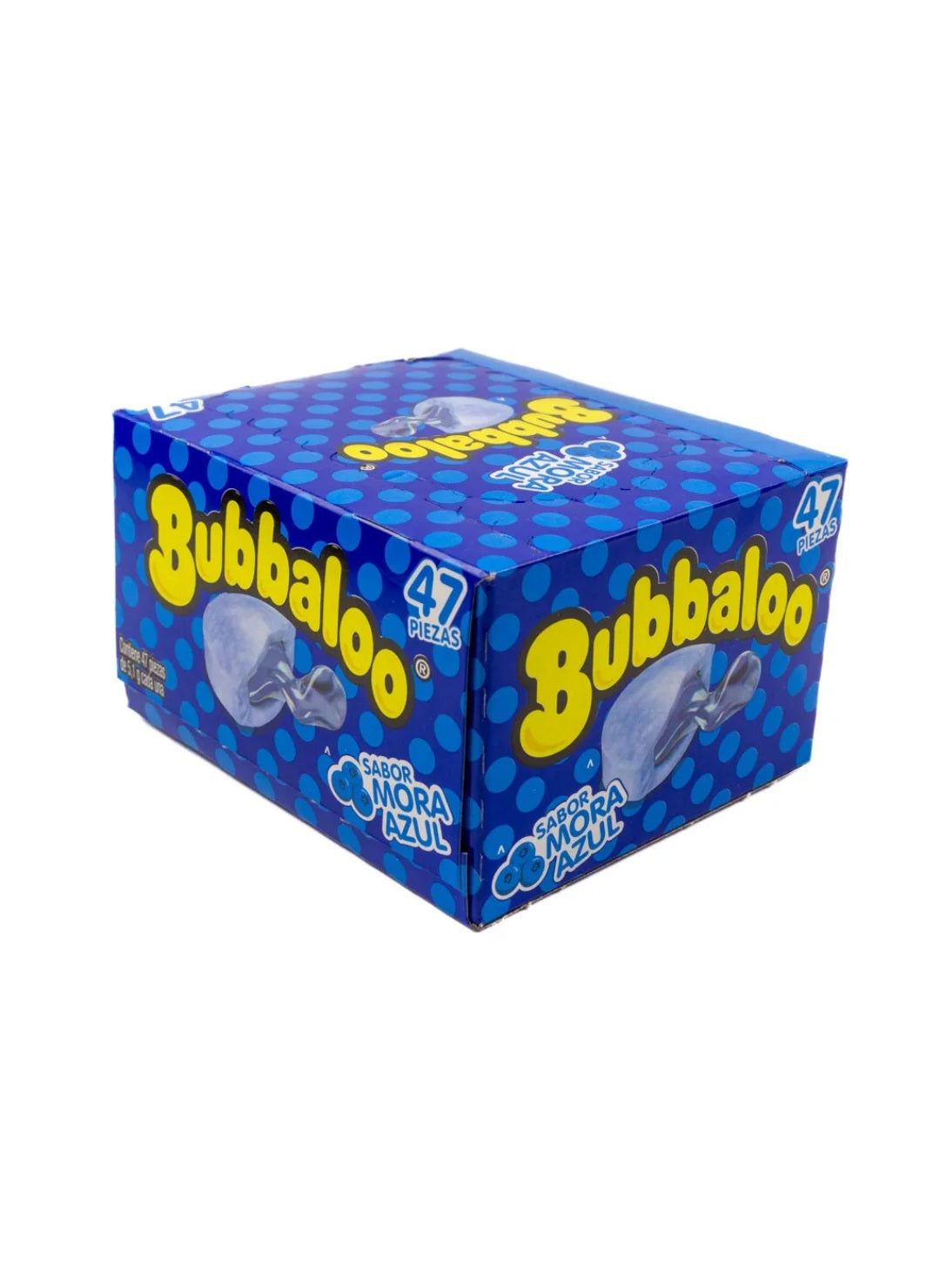 Adams Bubbaloo Mora Azul 47-Pieces Pack Mexican candy