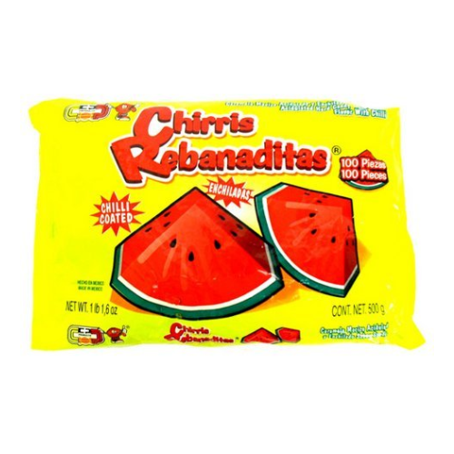 Vero Chirris Rebanaditas (watermelon hard candy with chilli) 100ct