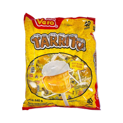 Vero Mexican Candy Tarrito Fruit Flavored Lollipops 3 Bags of 40