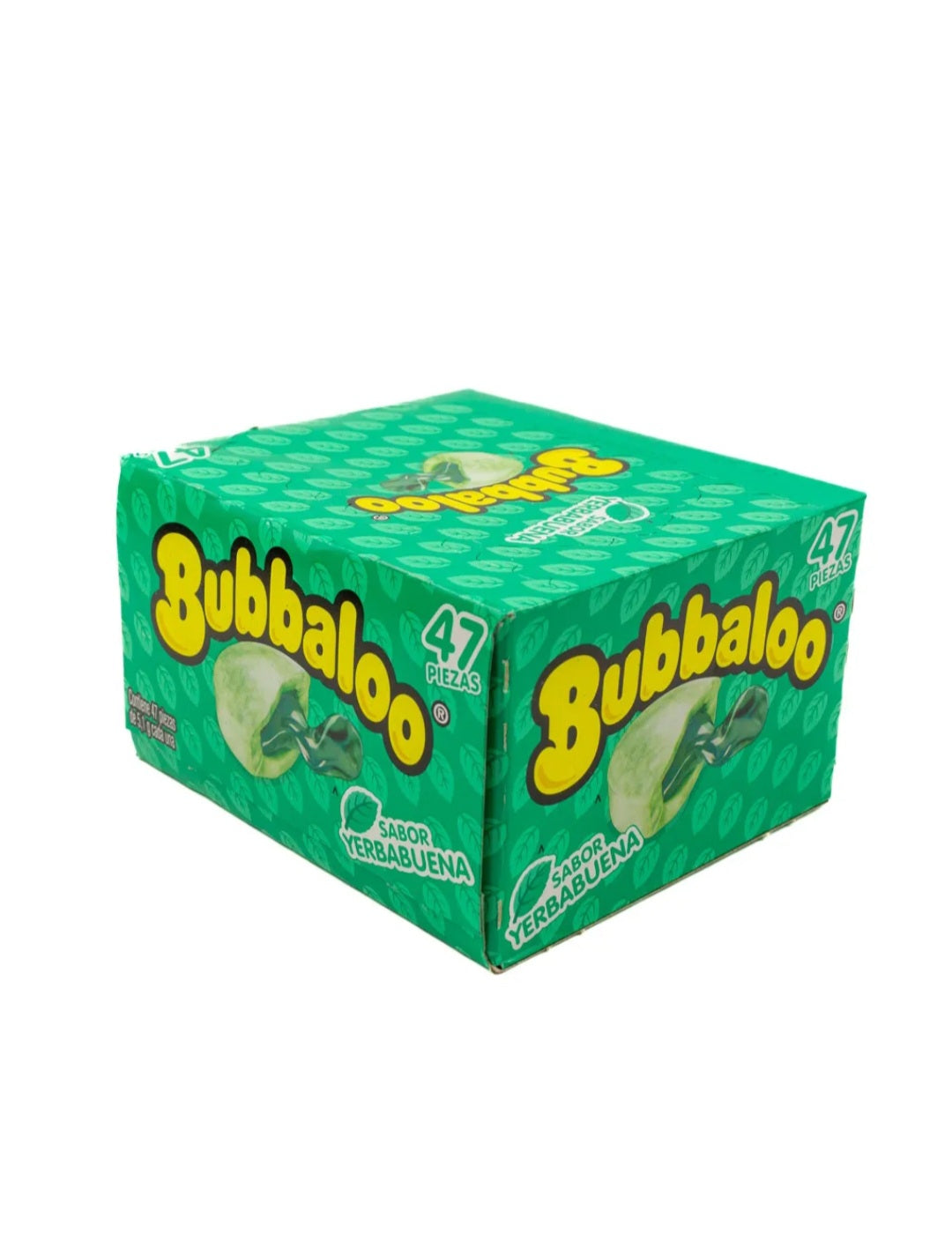 Adams Chicle Bubbaloo Yerbabuena 47-Pieces Pack Mexican candy