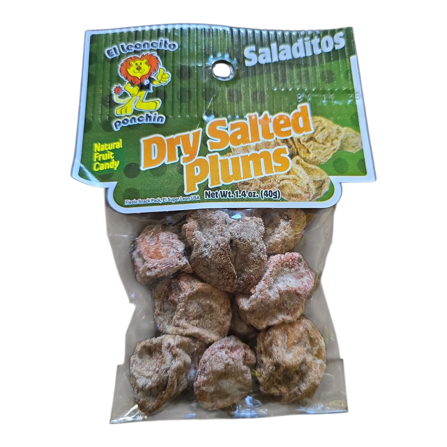 Saladitos con Sal 12 x 1.05oz Net Wt 1lb 6-oz (Salted Plums)
