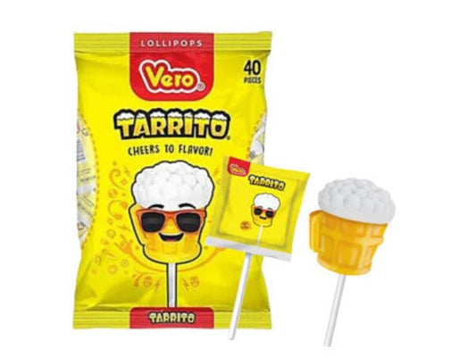Vero Mexican Candy Tarrito Fruit Flavored Lollipops 3 Bags of 40
