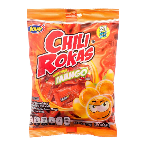 Jovy Chili Rokas Revolcadas Mango flavor 60-pcs 1-lb 3-oz bag