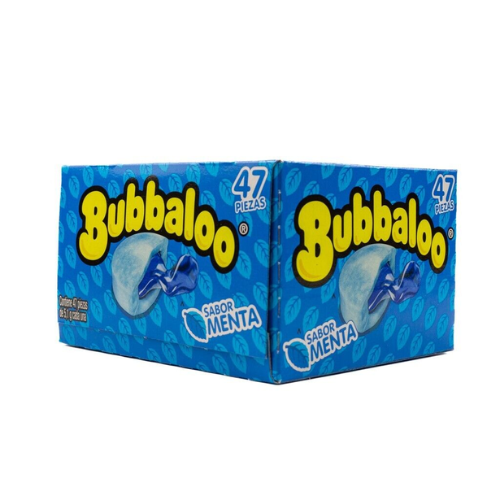 Adams Bubbaloo Menta 47-piece pack count Mexican Candy
