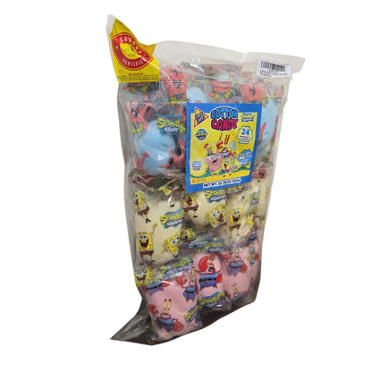 Lupy Lups SpongeBob SquarePants Cotton Candy – 24 Individually Wrapped Pieces – 12.70 oz