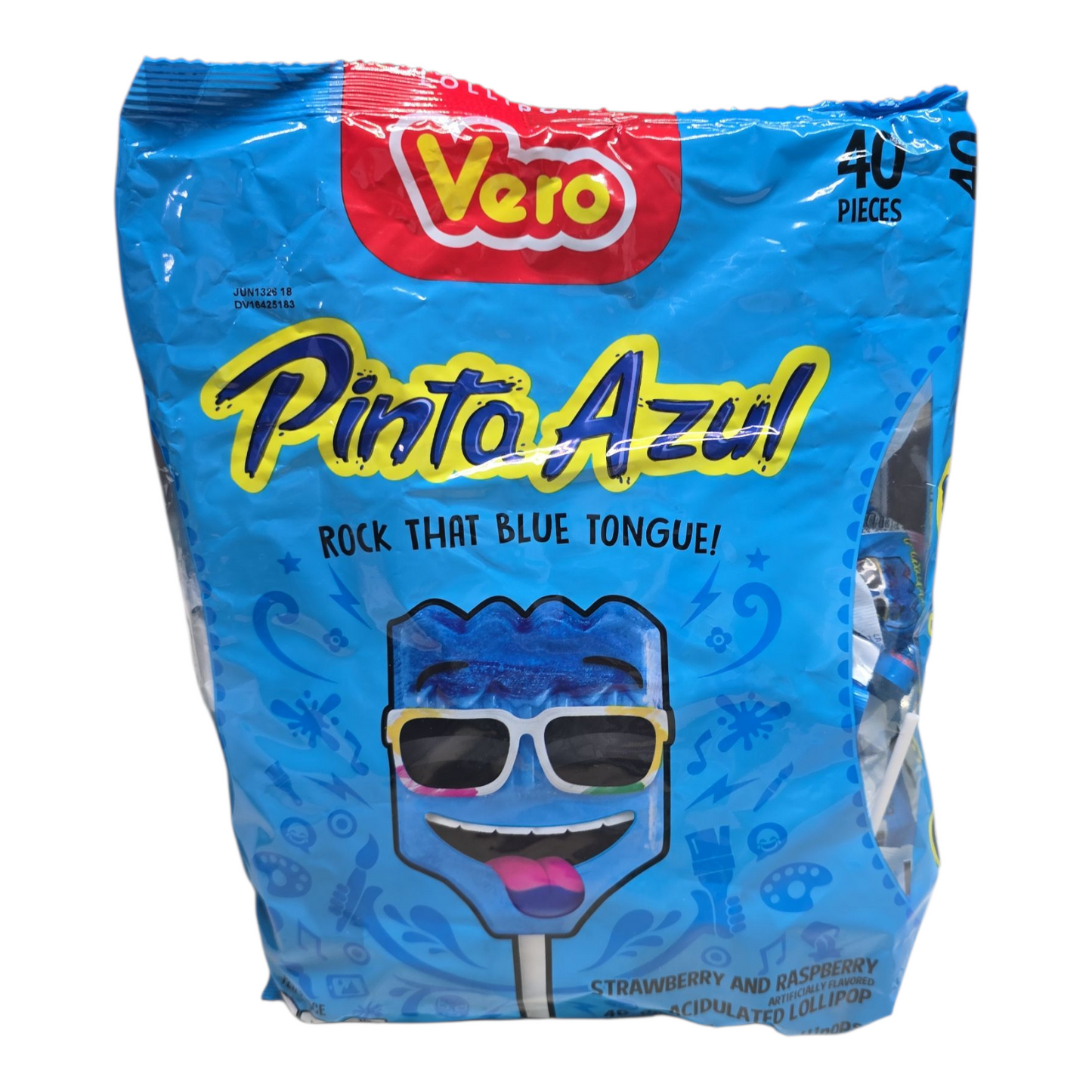 Vero Pinta Azul Strawberry -Raspberry flavor 40- pieces bag