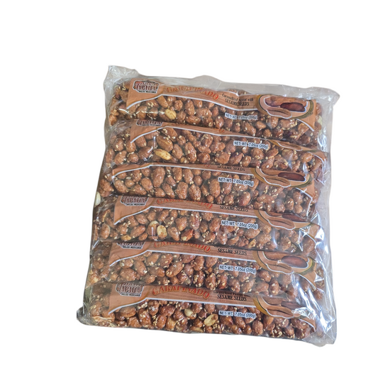 6 pack Fiesta Tapatía Garapiñado – Caramelized Peanuts with Sesame Seeds (7.05 oz / 200 g Each Bar)