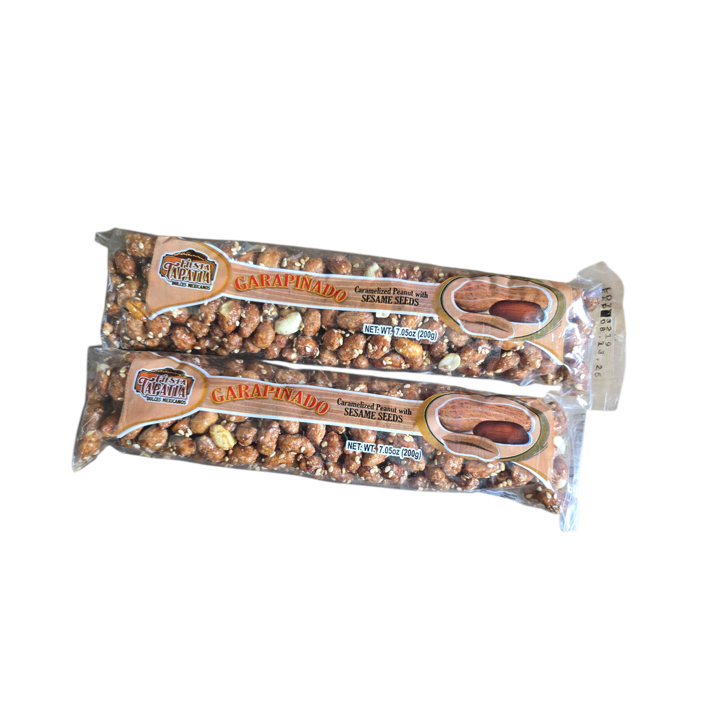 6 pack Fiesta Tapatía Garapiñado – Caramelized Peanuts with Sesame Seeds (7.05 oz / 200 g Each Bar)