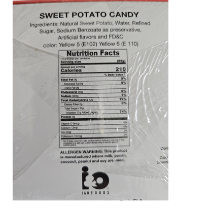 Camote Pueblano Mexican Sweet Potato candy Sweet 10 pieces box net wt 1lb 7.8-oz