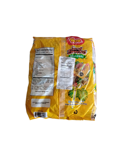 Vero Sandi Brochas Rellenas 24 pieces  Net Weight 1.LB 3-oz Mexican candy lollipops chili