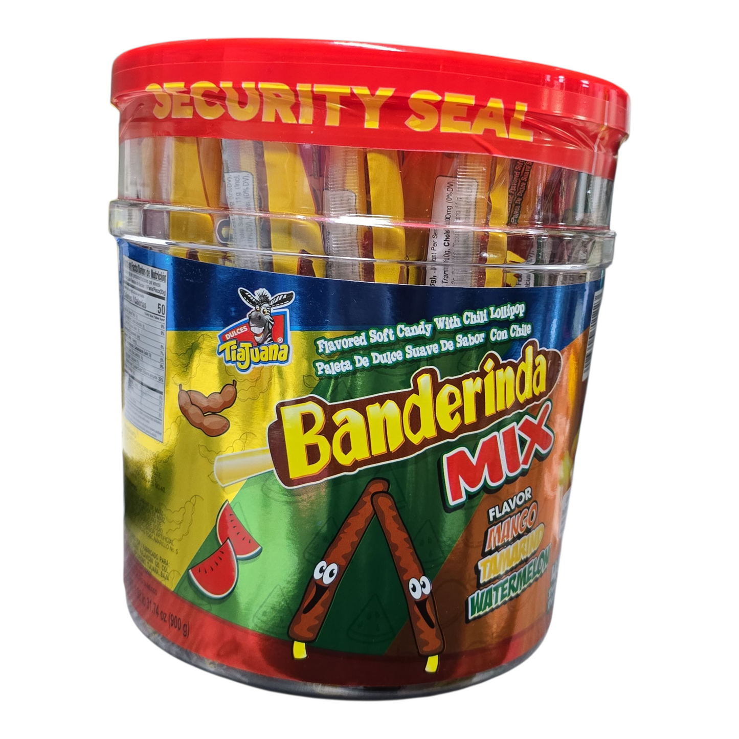 Tijuana Banderinda Mix – Soft Candy with Chili Lollipop (Mango, Tamarind & Watermelon Flavors)