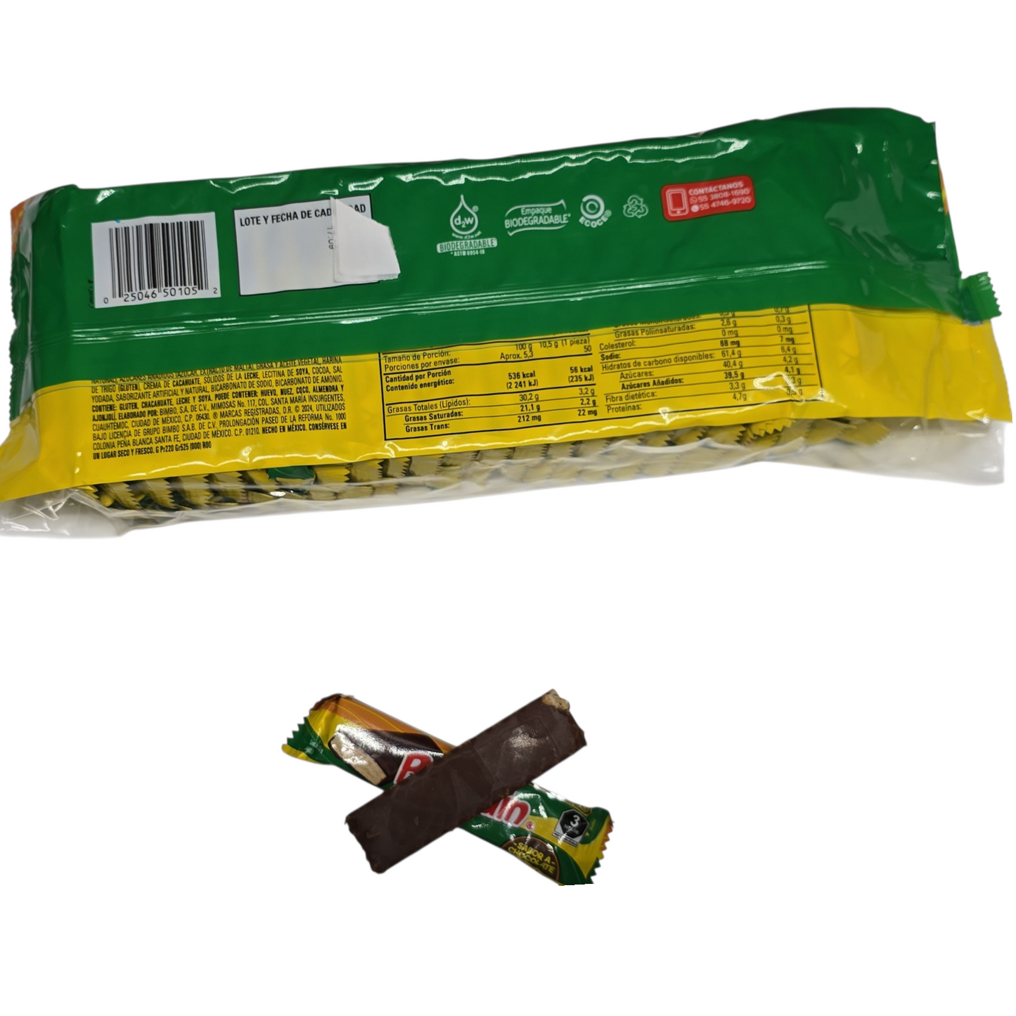 Ricolino Bocadin Chocolate 50 pieces bag net wt 1-lb 1.6-oz