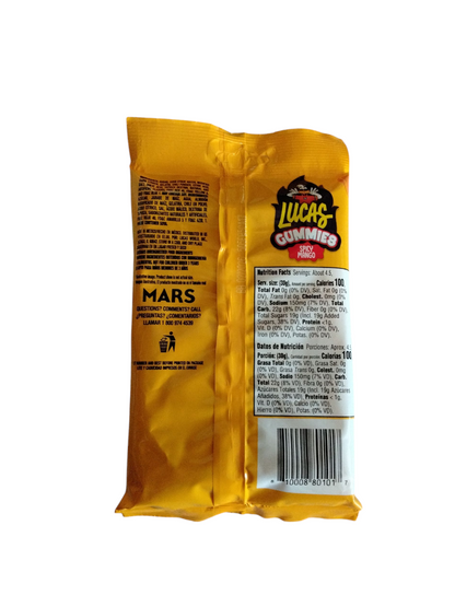 Lucas Gummies spicy Mango 1 pieces Net Weight 4.5-oz Mexican candy spicy gummies