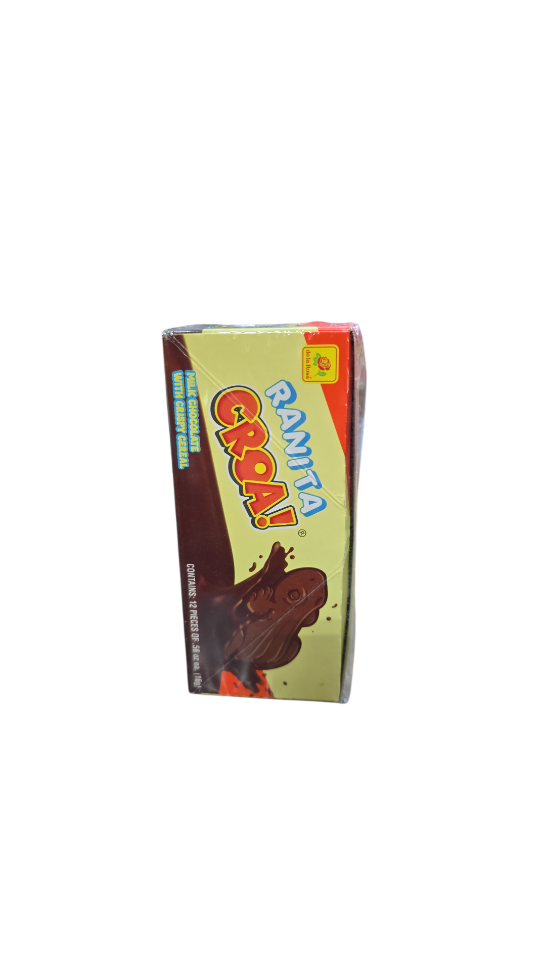 De La Rosa Ranita Groa! 12 pieces  Milk Chocolate  With Crispy   Cereal Net wt 6.8-oz