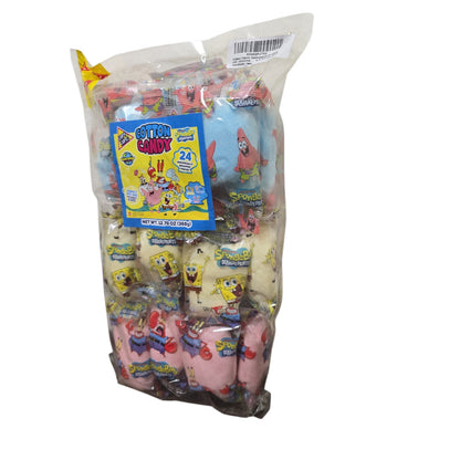 Lupy Lups SpongeBob SquarePants Cotton Candy – 24 Individually Wrapped Pieces – 12.70 oz