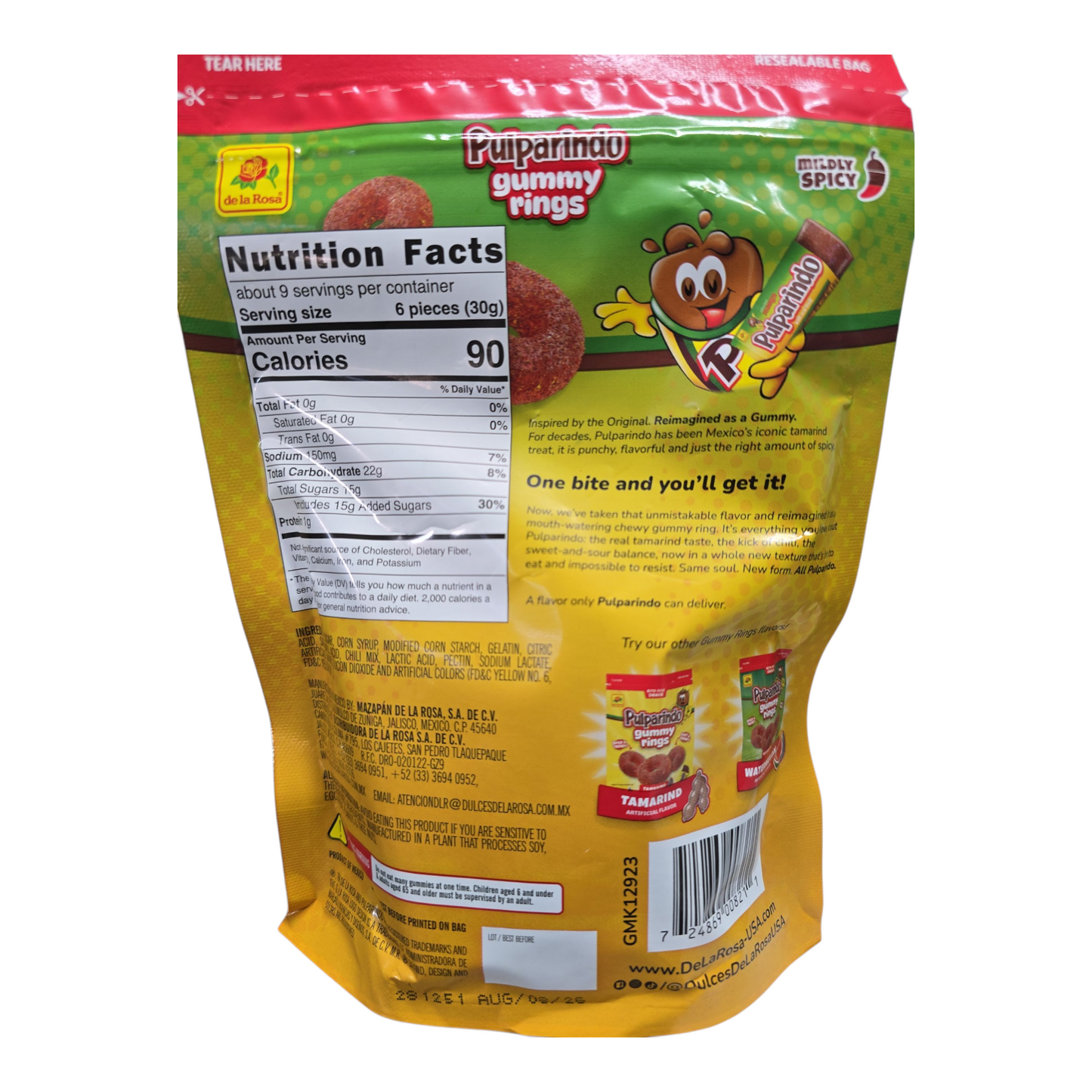 Pulparindo Gummy Rings Flavor Mango
