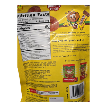 Pulparindo Gummy Rings Flavor Tamarind